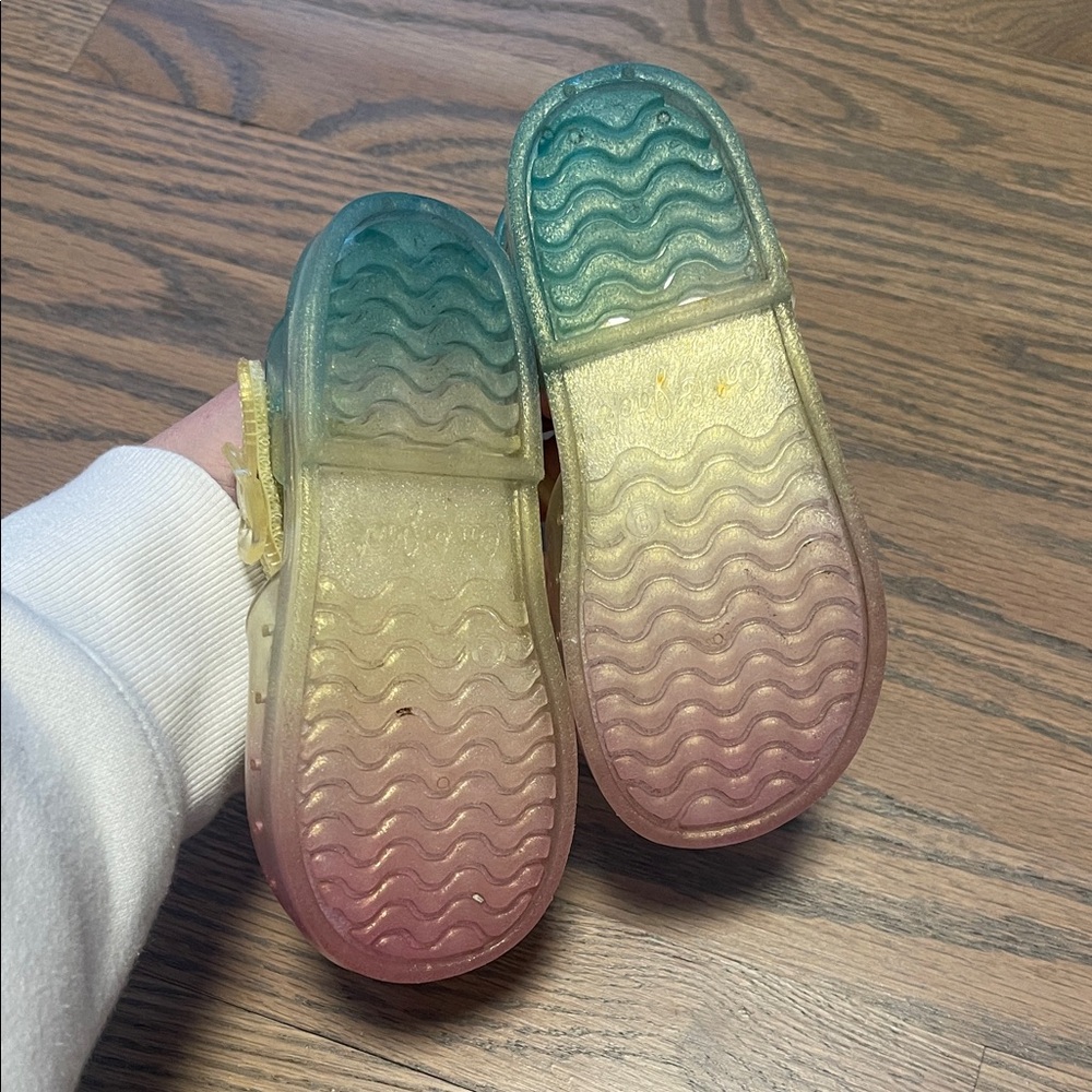 Cat & Jack Unicorn Sandals - glitter Pink sandals - Picture 6 of 11